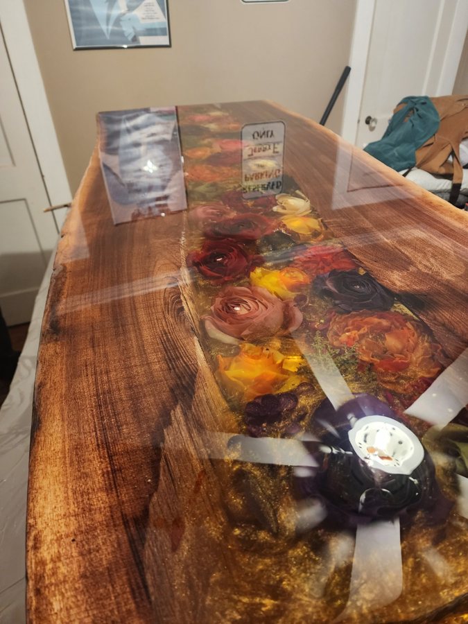 Botanical epoxy detail